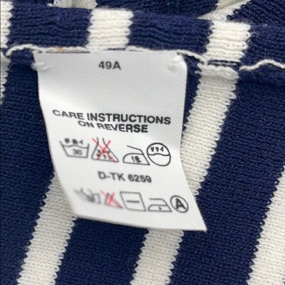 DKNY Navy White Striped Knit Sleeveless Dress SMALL - Picture 10 of 12